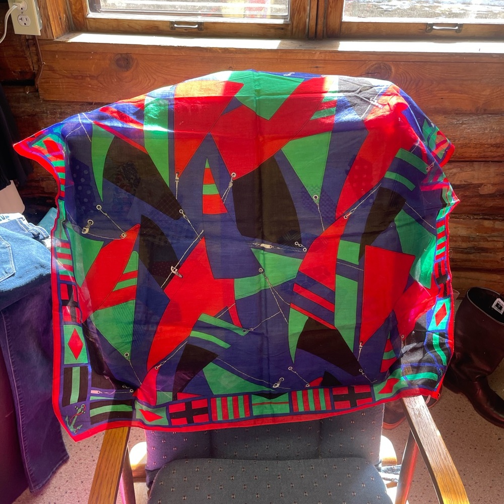 ❤️Vintage Ginnie Johansen Inc. Cotton Scarf